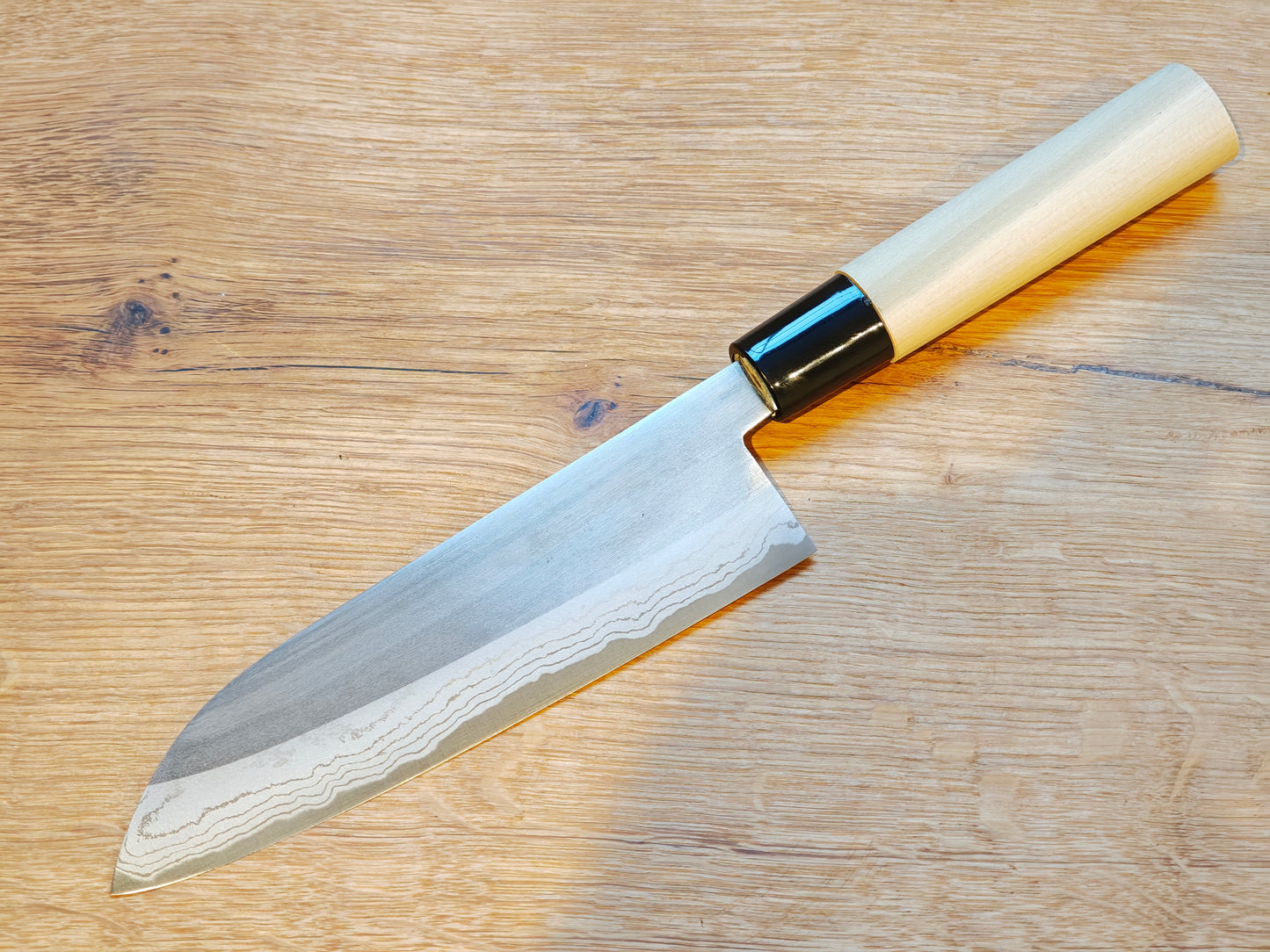 170mm Japanese Damascus white no 2 steel Santoku