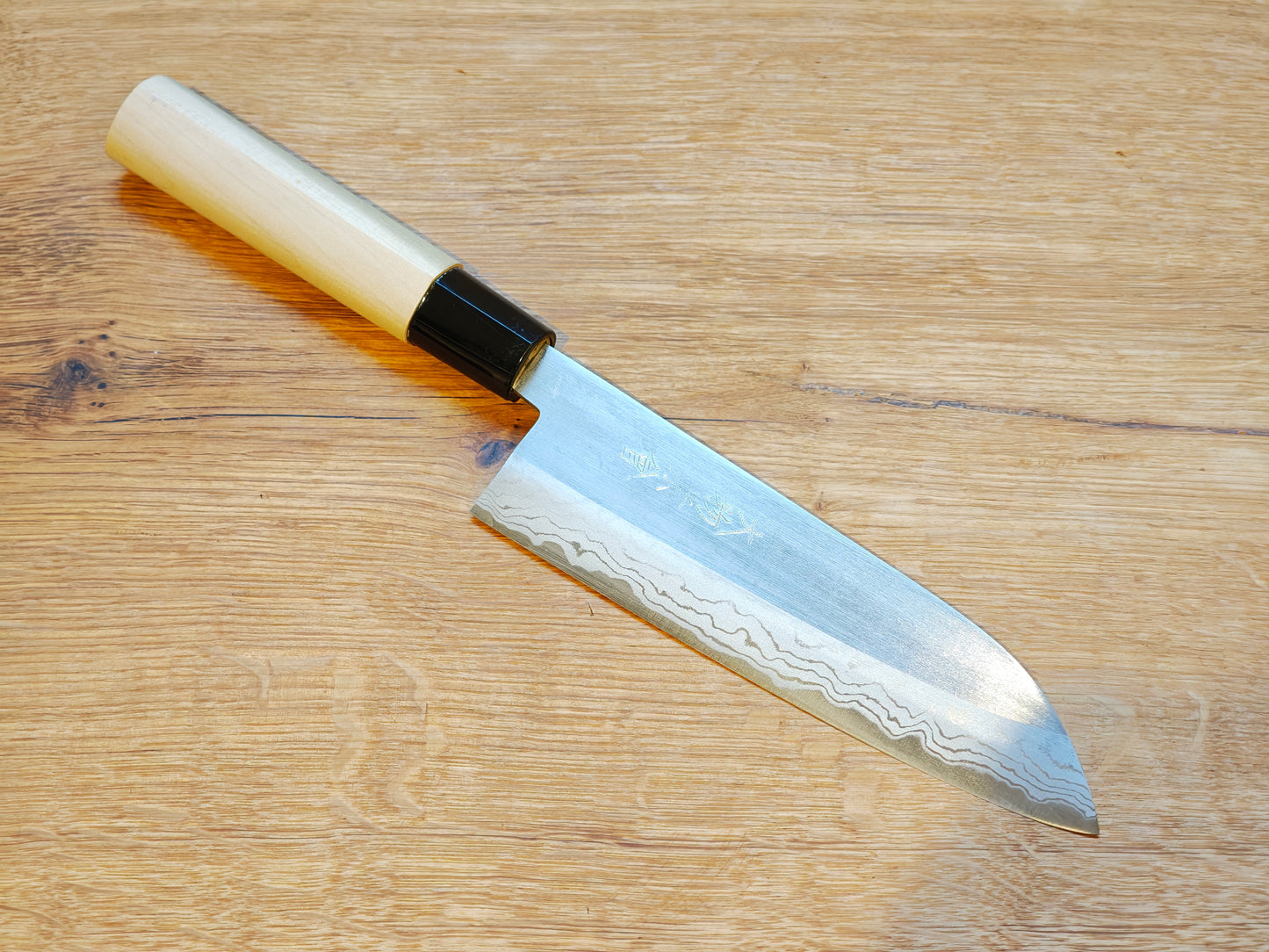 170mm Japanese Damascus white no 2 steel Santoku
