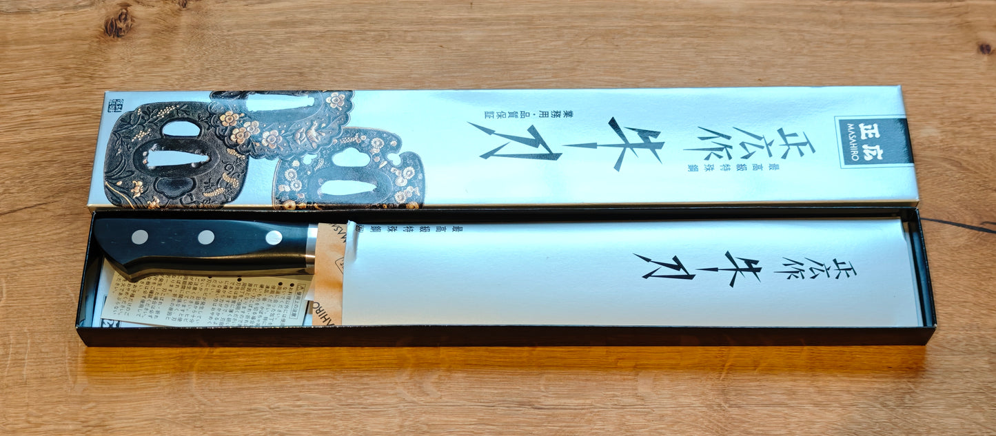 270mm Masahiro Virgin carbon Steel Western Deba